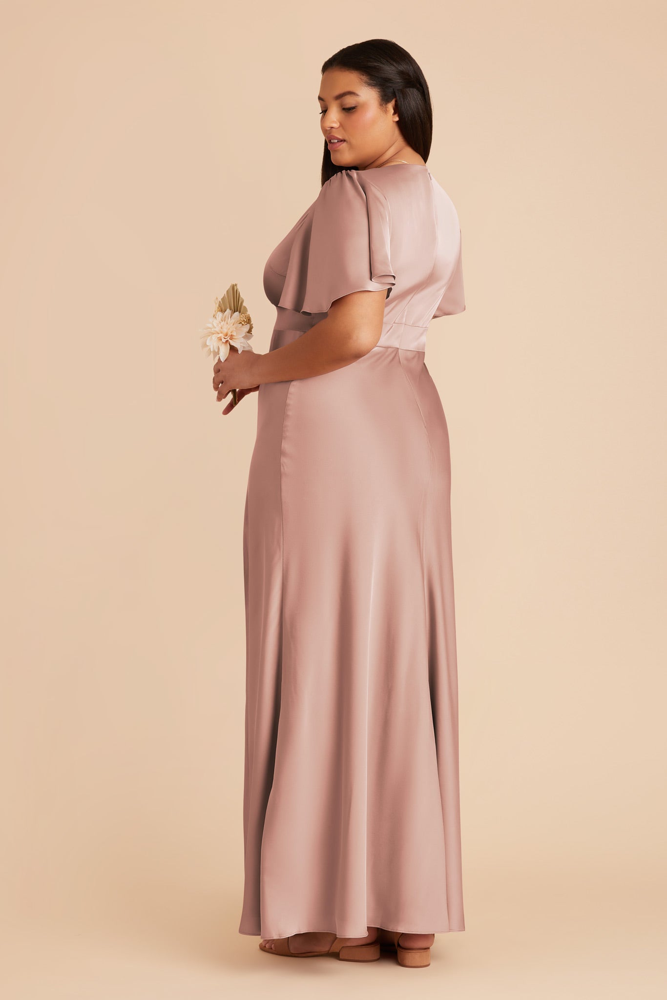 English Rose Marni Matte Satin Dress by Birdy Grey