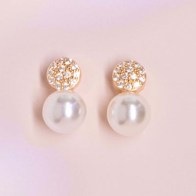 Broome Crystal & Pearl Drop Earrings