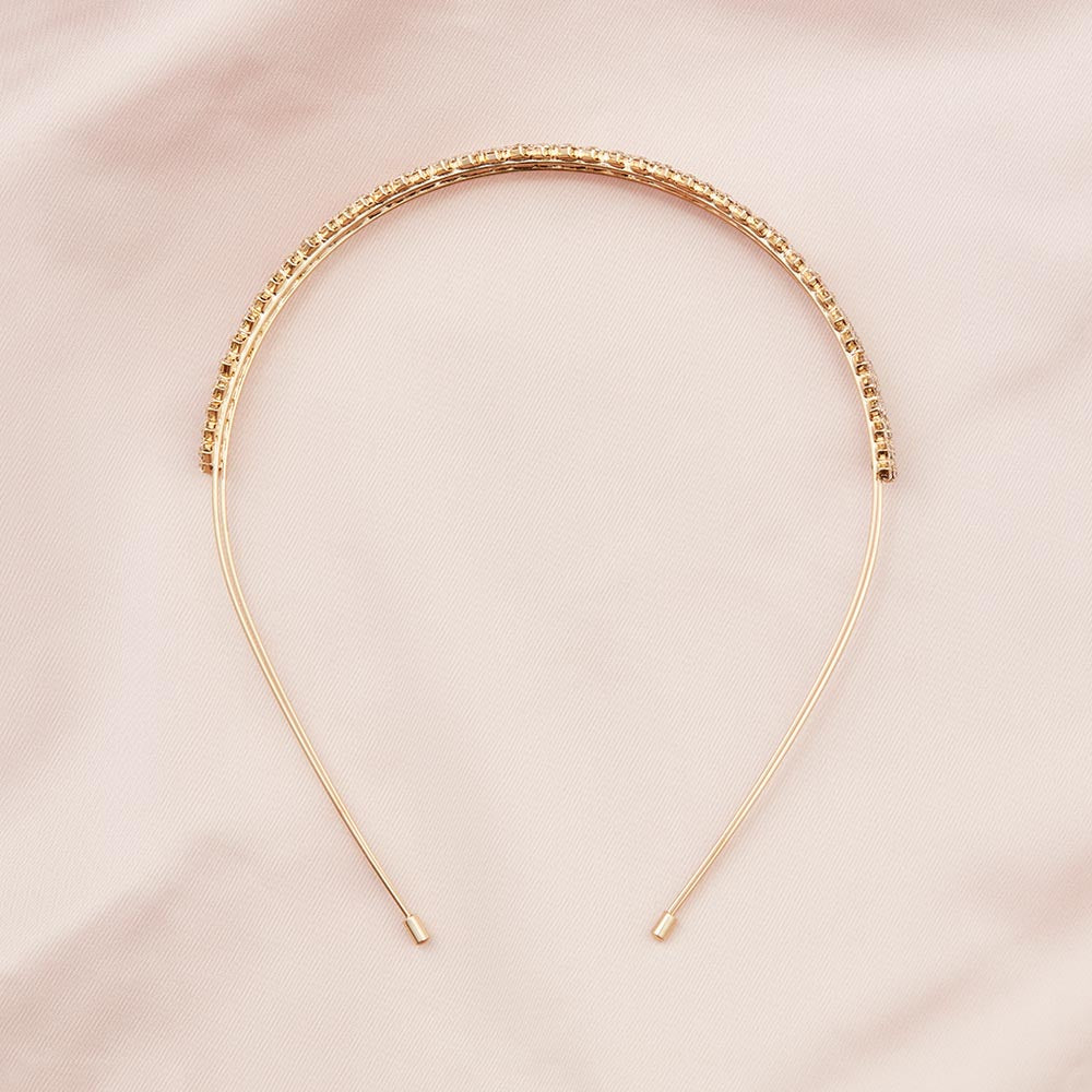 Giverny Double Crystal Headband - Gold