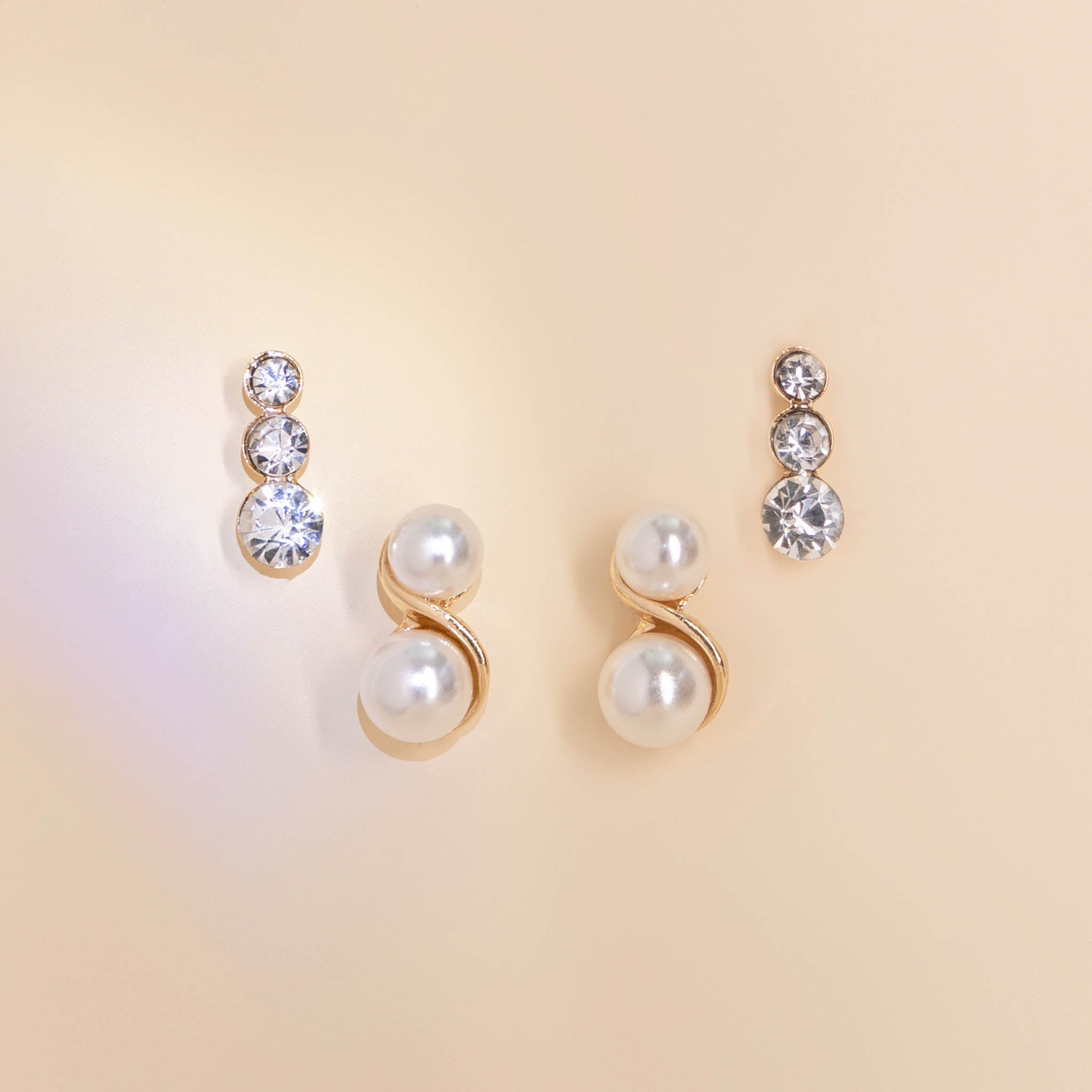 Great Jones Crystal & Pearl Earring Set