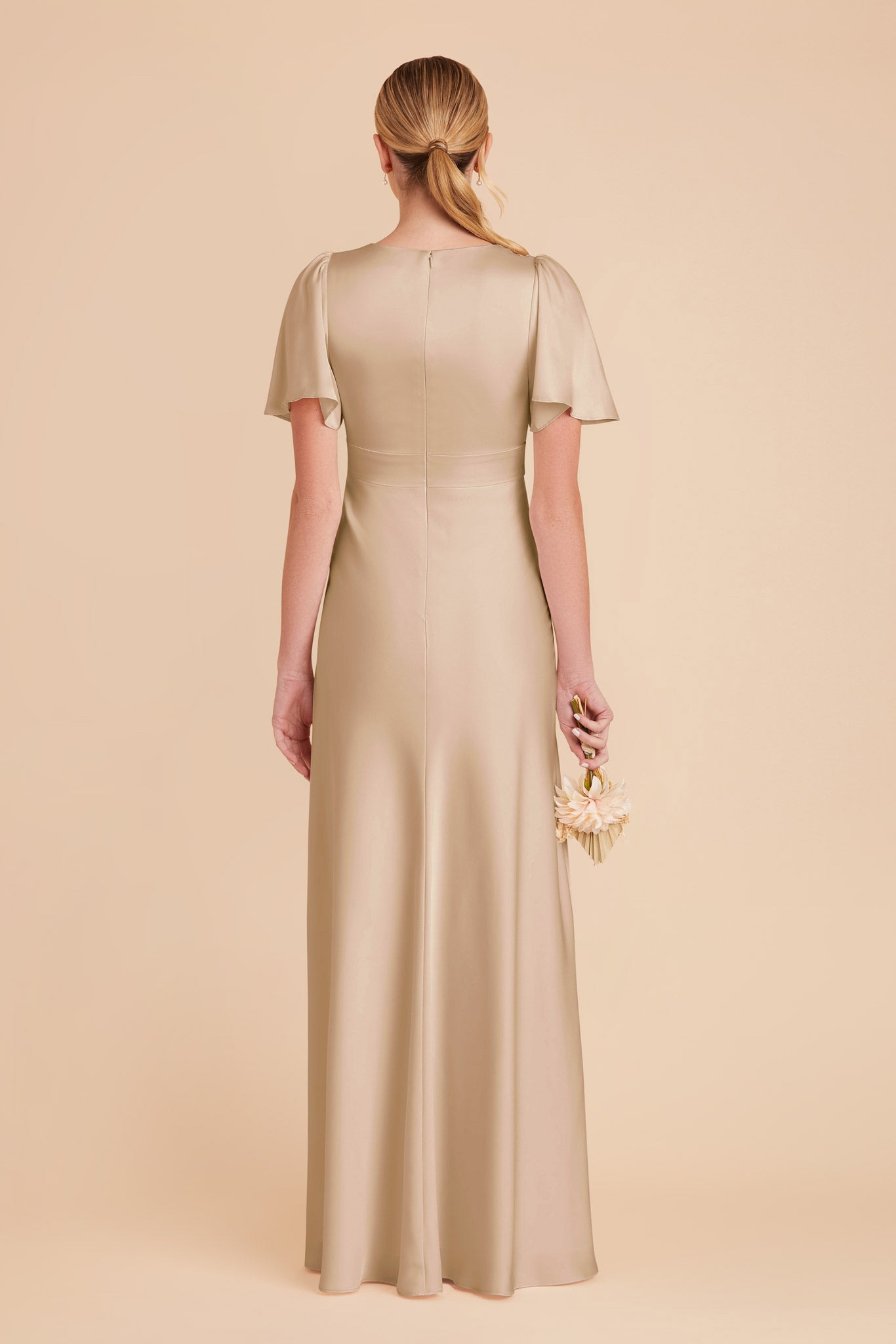 Gold Marni Matte Satin Dress by Birdy Grey