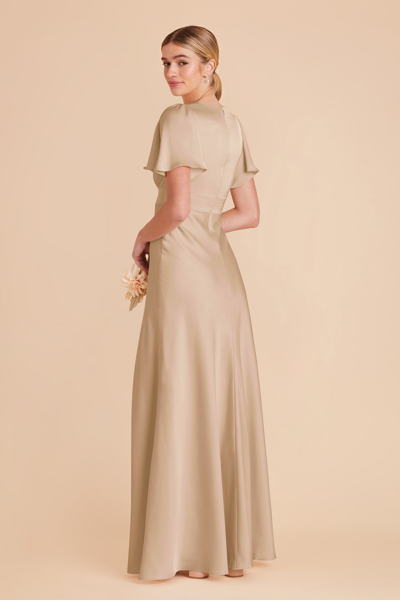 Gold Marni Matte Satin Dress by Birdy Grey