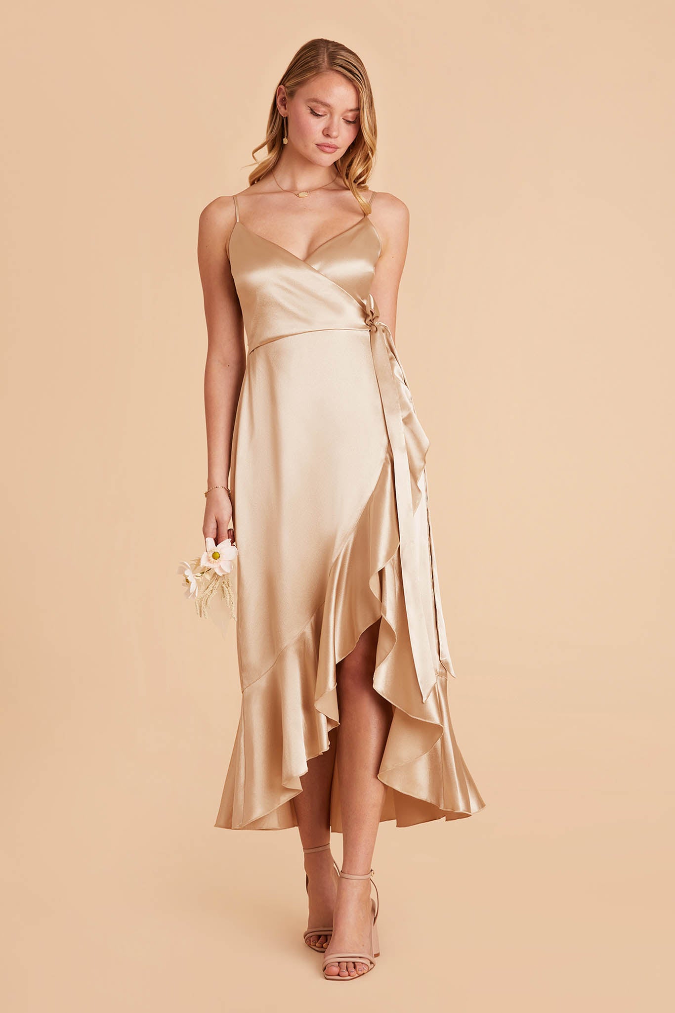 Gold YC Midi Dress by Birdy Grey