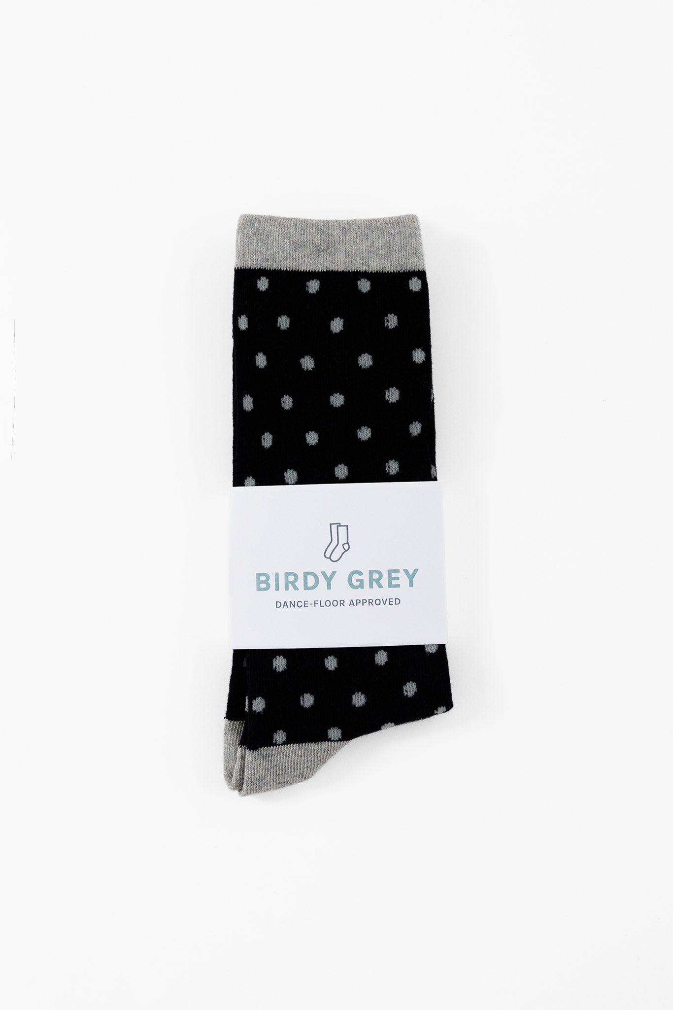 Grey and Black Polka Dot Groomsmen Socks