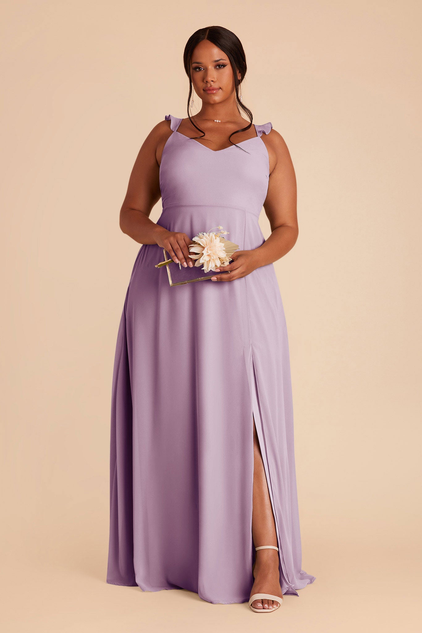 Lavender Doris Chiffon Dress by Birdy Grey