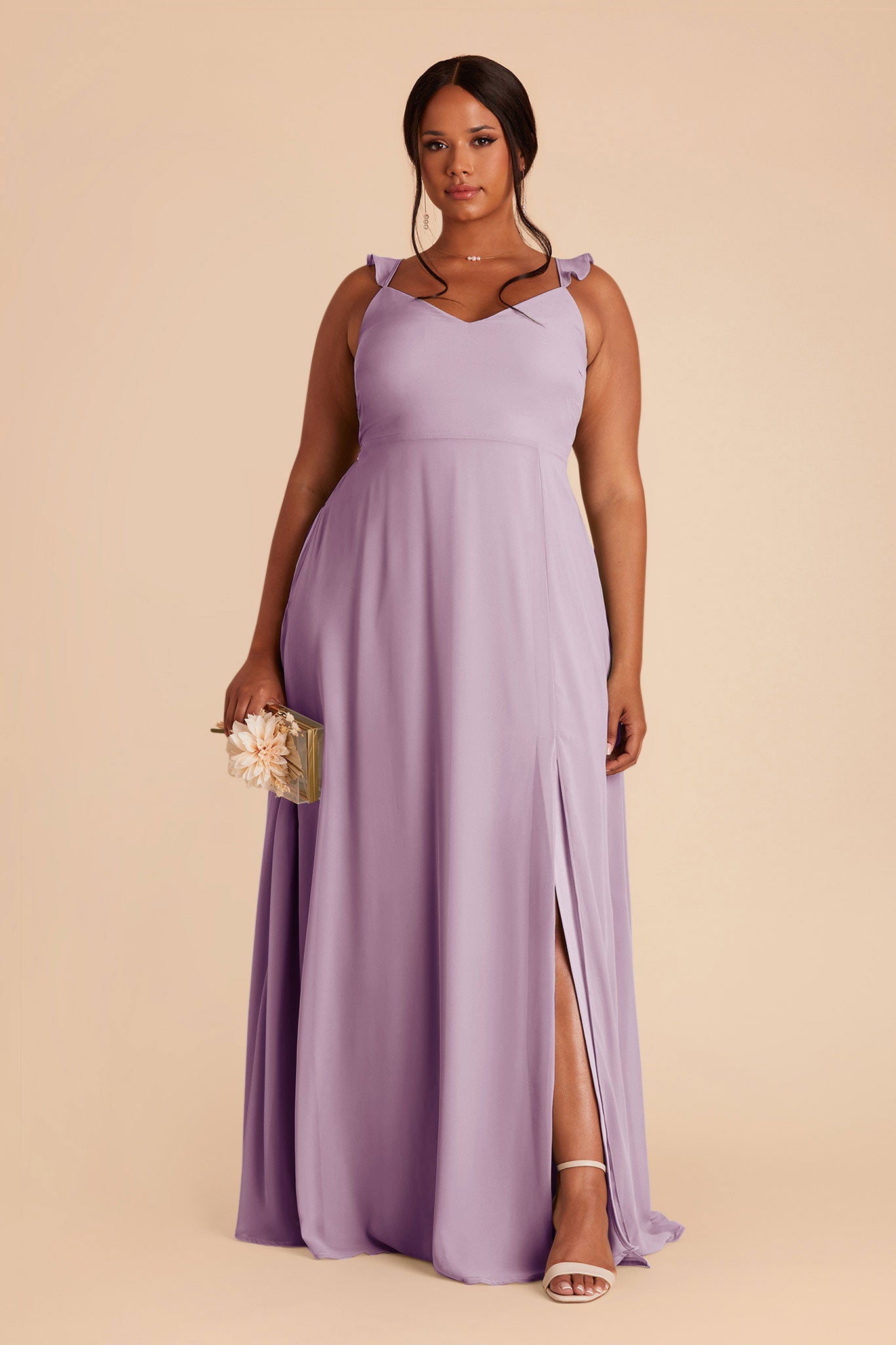 Lavender Doris Chiffon Dress by Birdy Grey