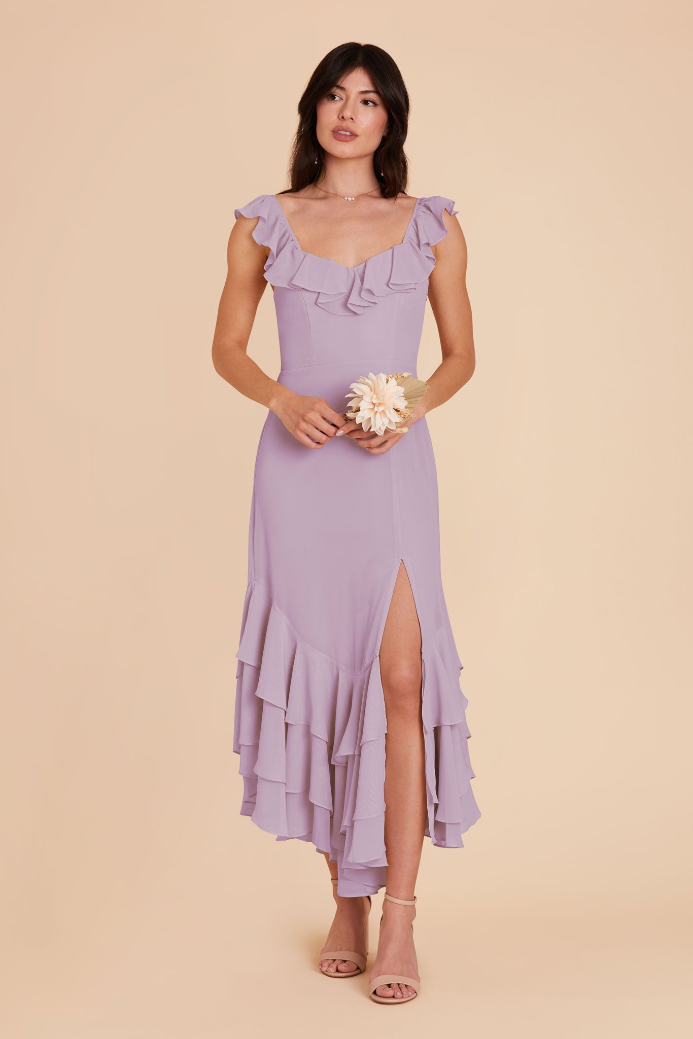 Lavender Ginny Chiffon Dress by Birdy Grey