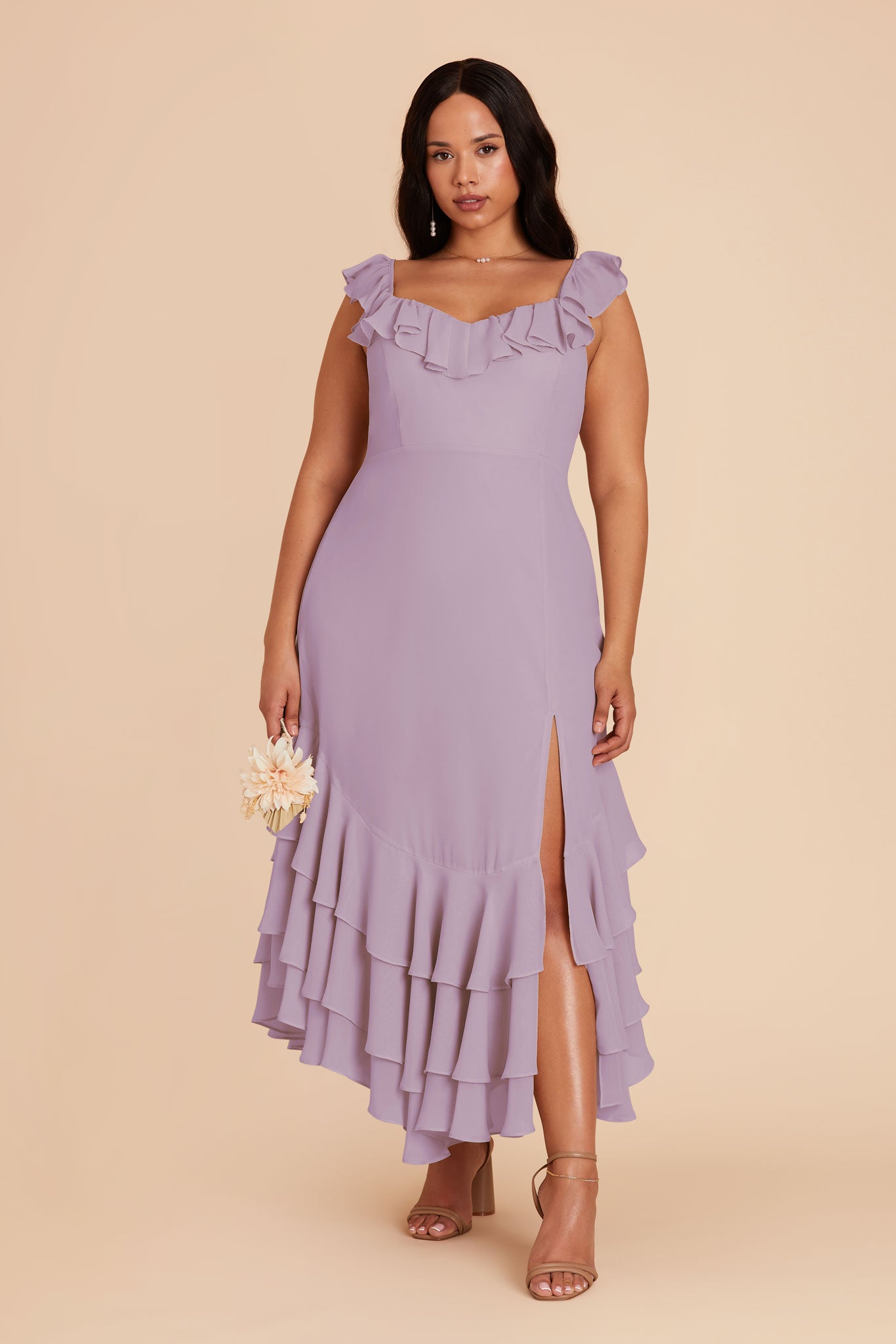 Lavender Ginny Chiffon Dress by Birdy Grey