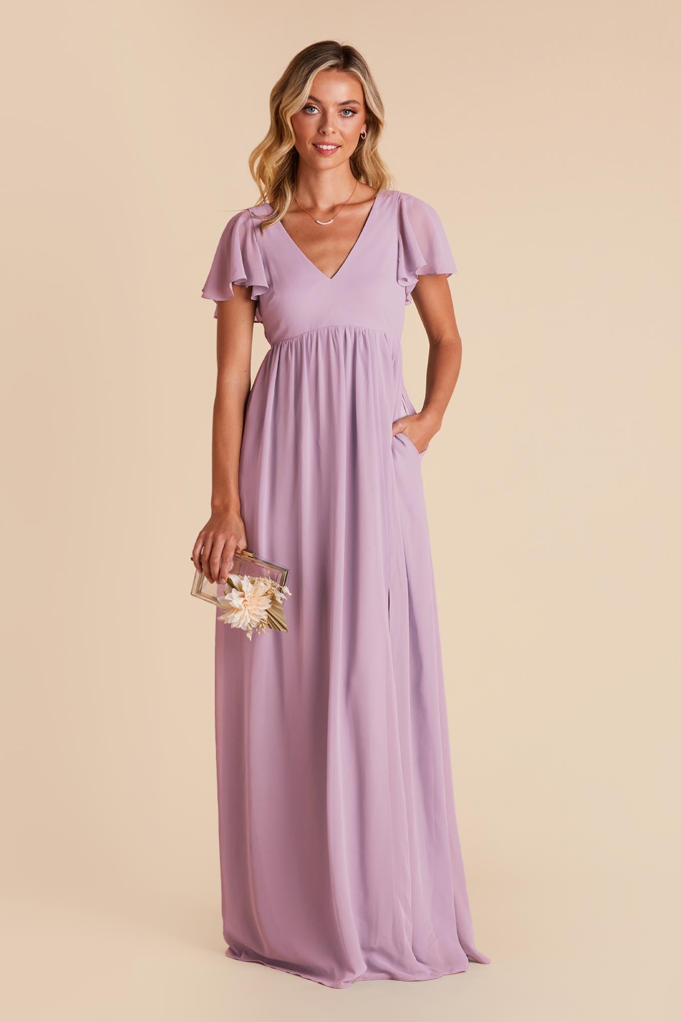Lavender Hannah Empire Dress by Birdy Grey