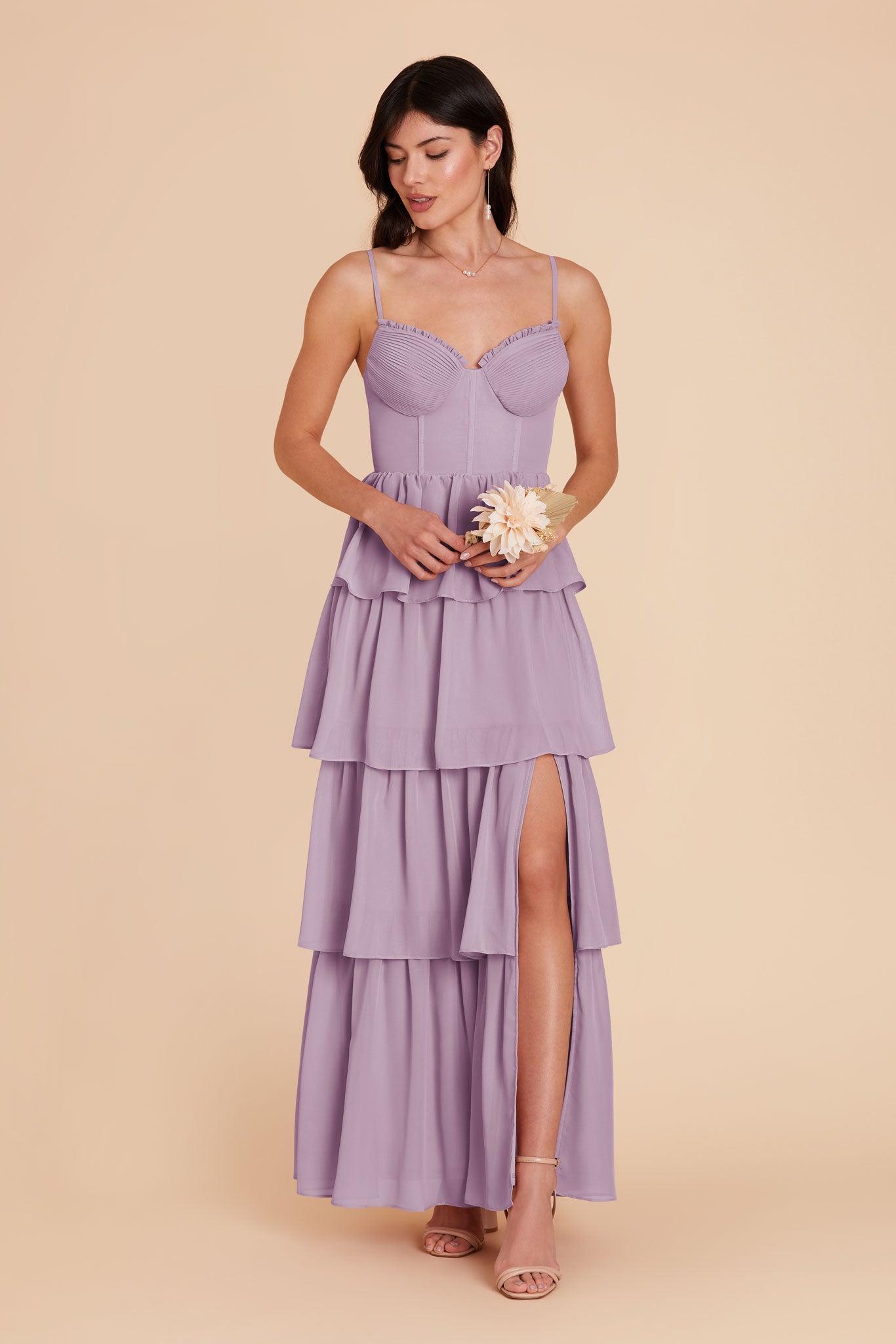 Lavender Lola Chiffon Dress by Birdy Grey