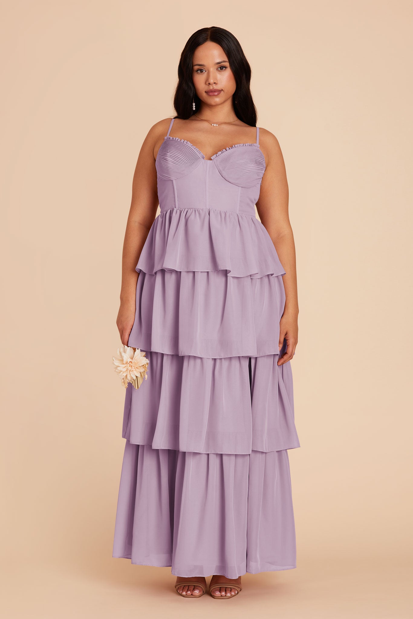Lavender Lola Chiffon Dress by Birdy Grey