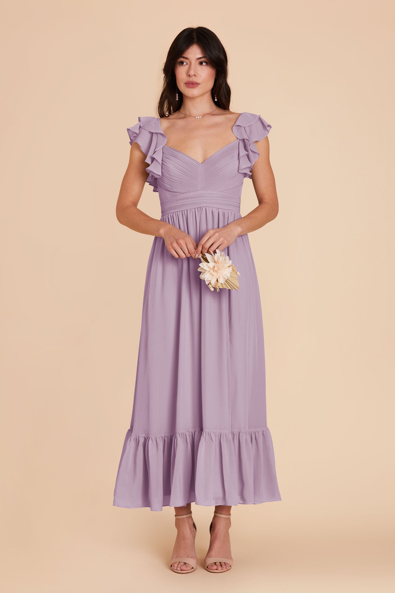 Lavender michelle Chiffon Dress by Birdy Grey