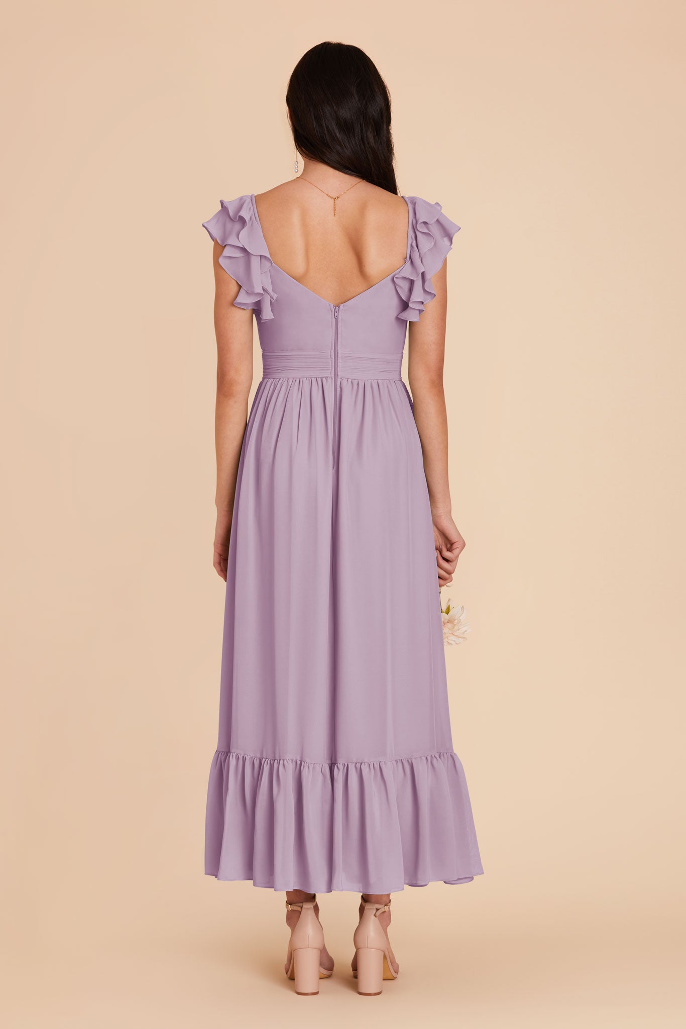 Lavender michelle Chiffon Dress by Birdy Grey