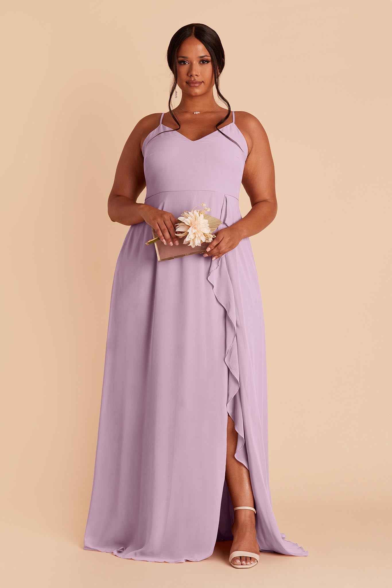 Lavender Theresa Chiffon Dress by Birdy Grey