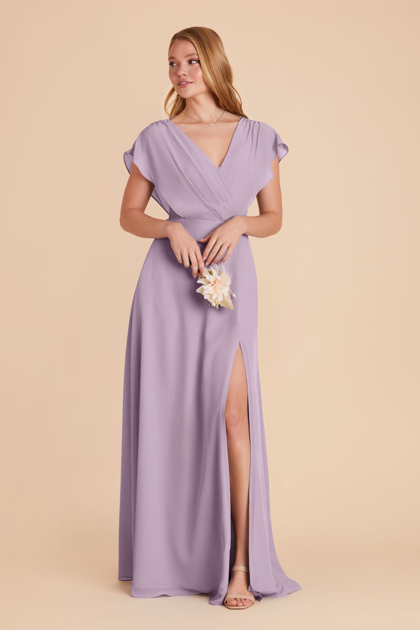 Violet Chiffon Dress - Lavender