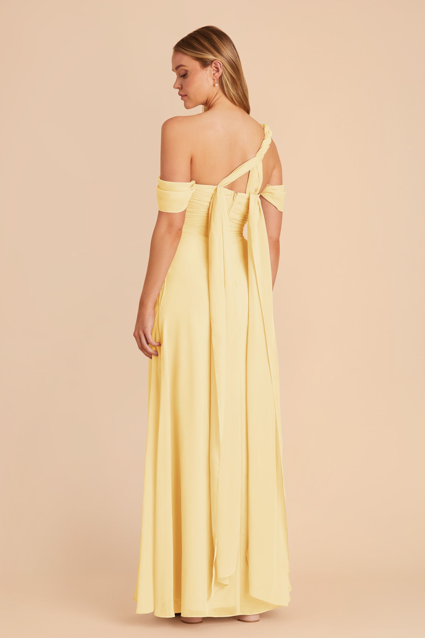 Lemon Sorbet Cara Chiffon Dress by Birdy Grey