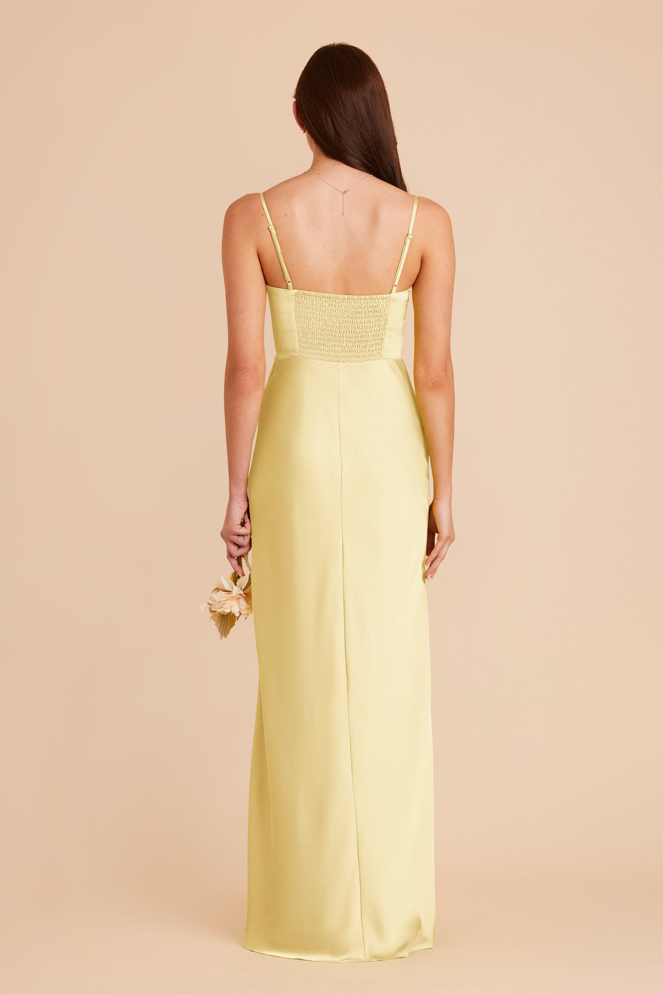 Lemon Sorbet Jessica Matte Satin Dress by Birdy Grey