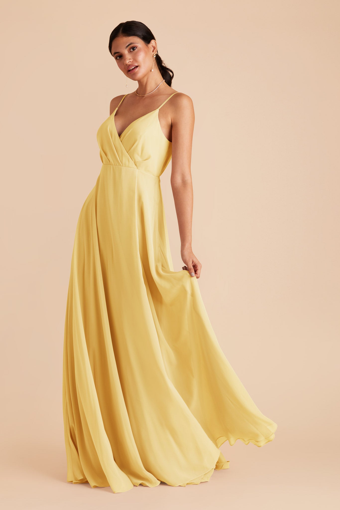 Lemon Sorbet Kaia Chiffon Dress by Birdy Grey