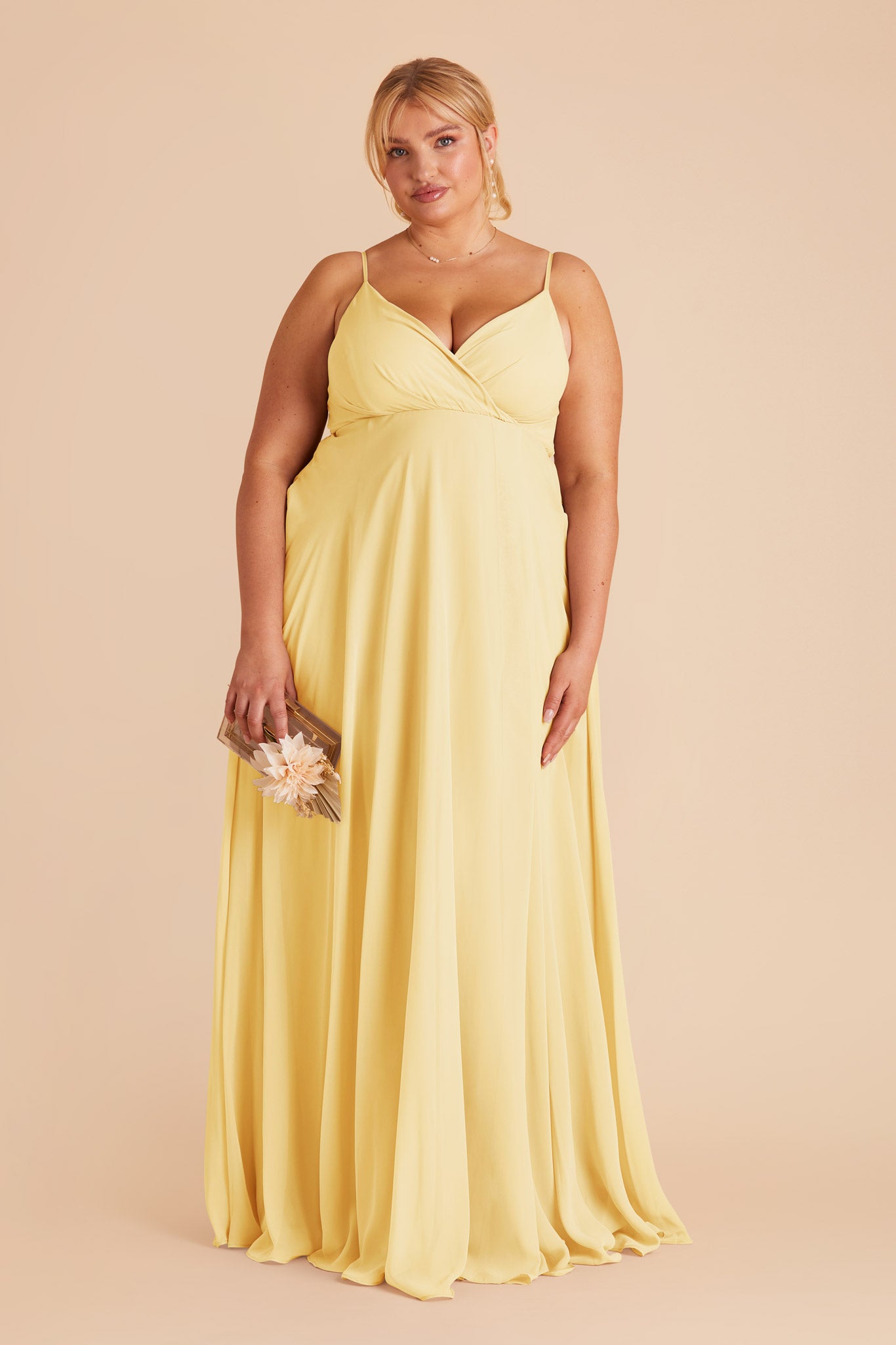 Lemon Sorbet Kaia Chiffon Dress by Birdy Grey