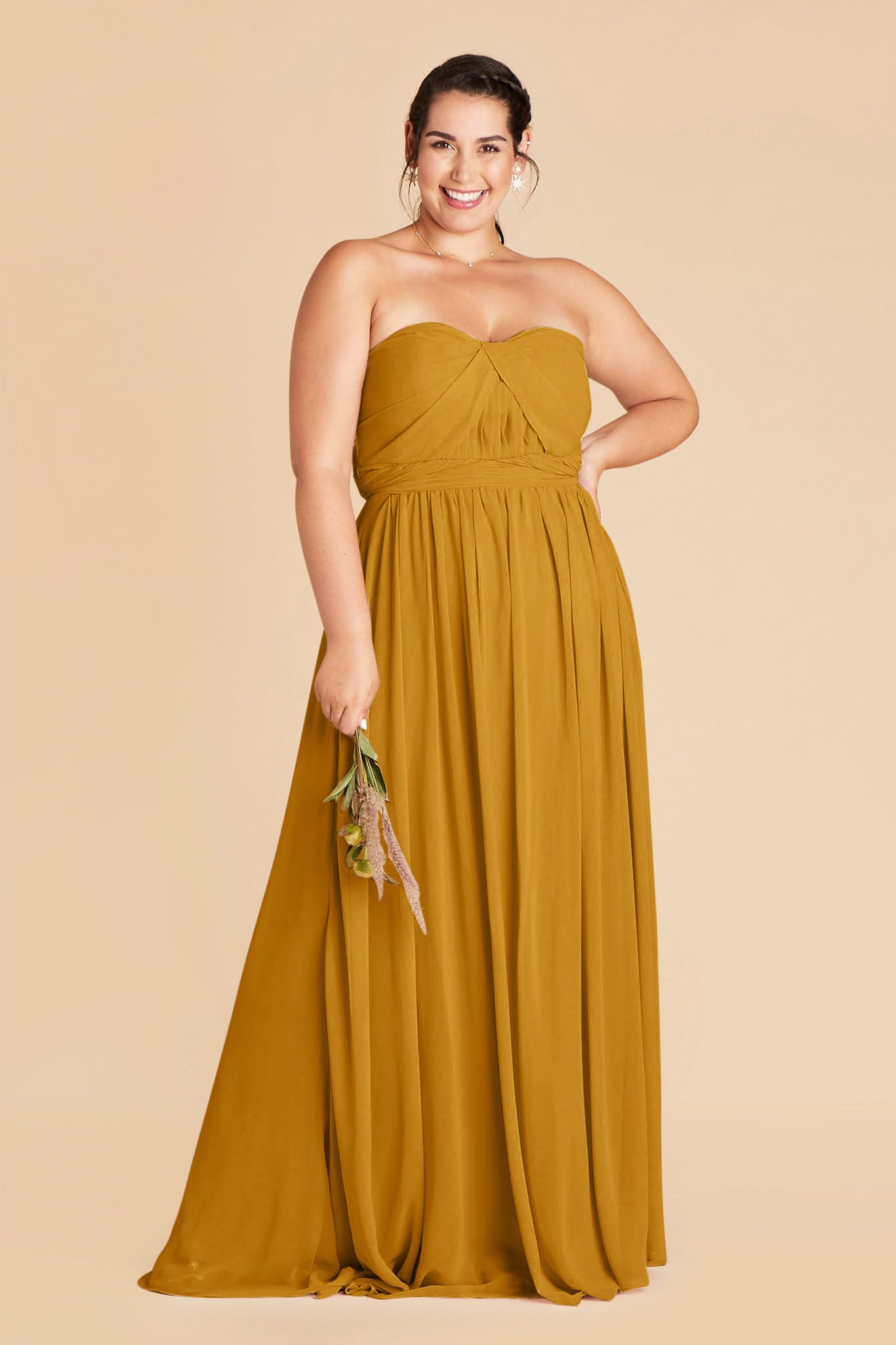 Chiffon Dress in Marigold by Birdy Grey