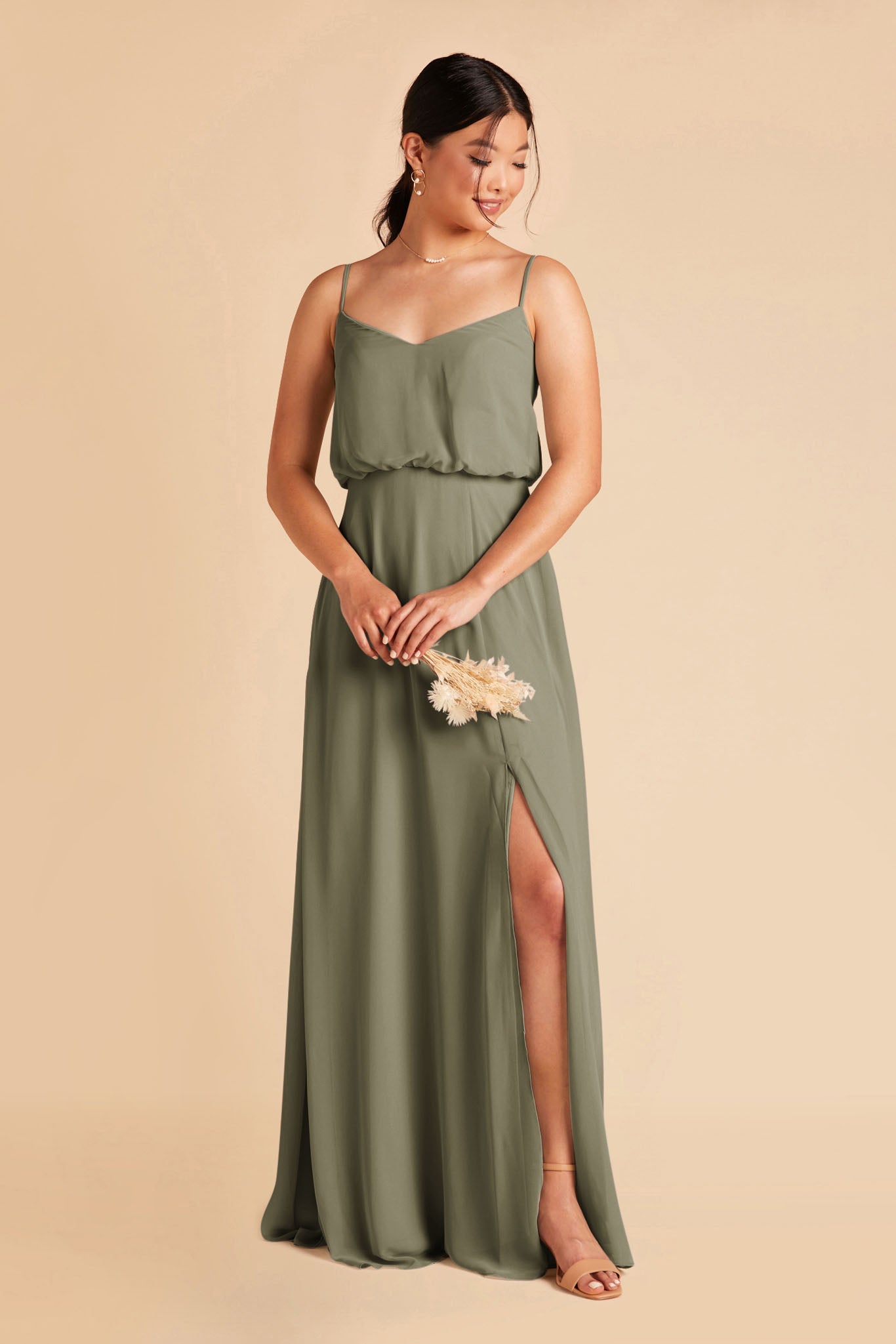 Moss Green Gwennie Dress by Birdy Grey