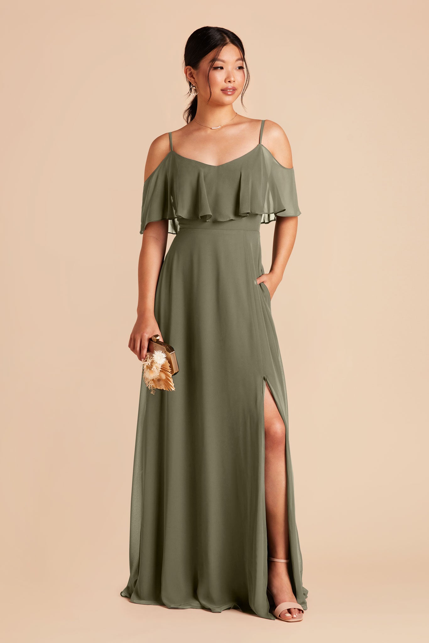 Moss Green Jane Convertible Dress by Birdy Grey