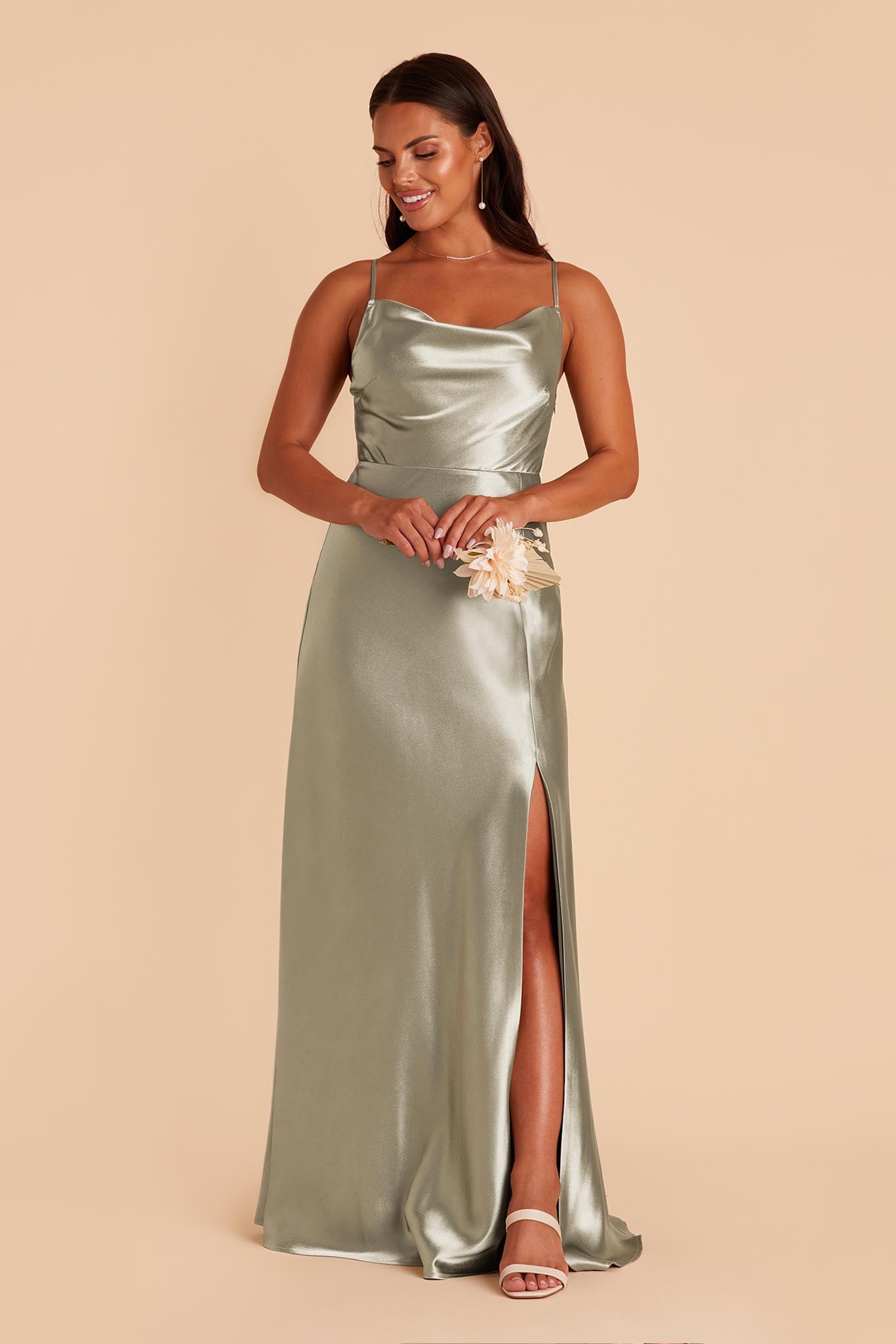 Green satin long prom dress evening dress · Little Cute · Online Store  Powered by Storenvy