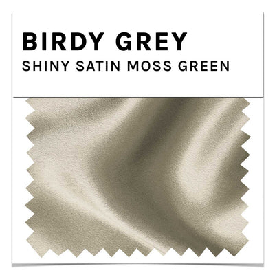 Swatch - Shiny Satin in Moss Green by Birdy Grey