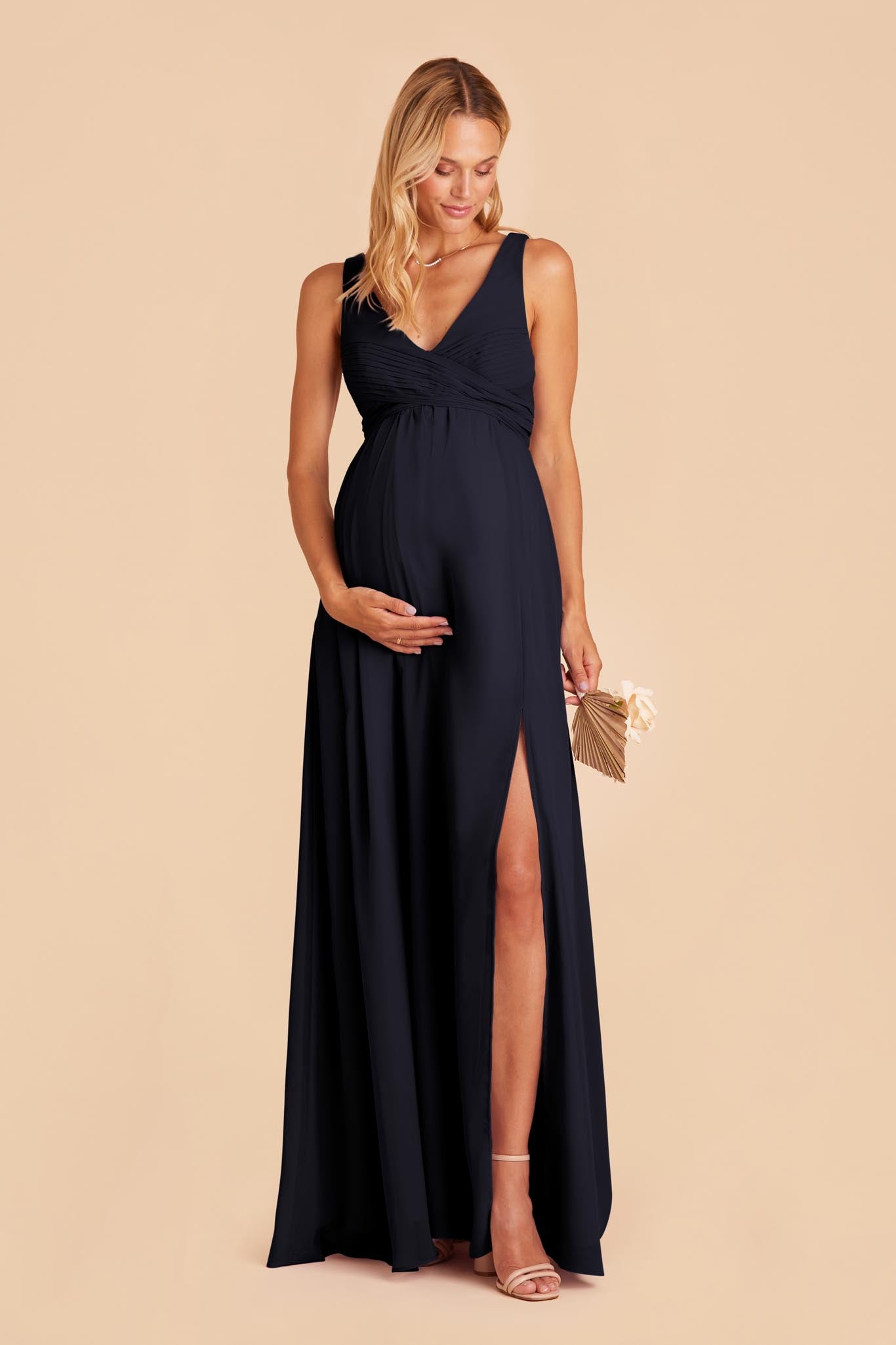 Laurie Empire Dress - Navy