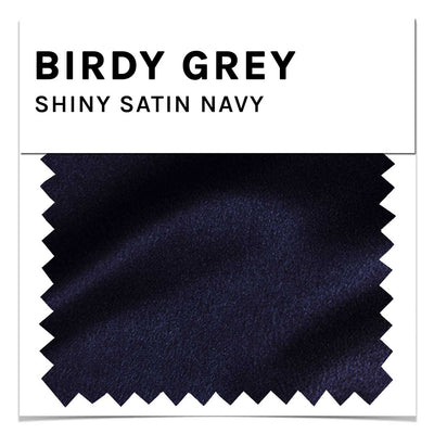 Swatch - Shiny Satin in Navy by Birdy Grey