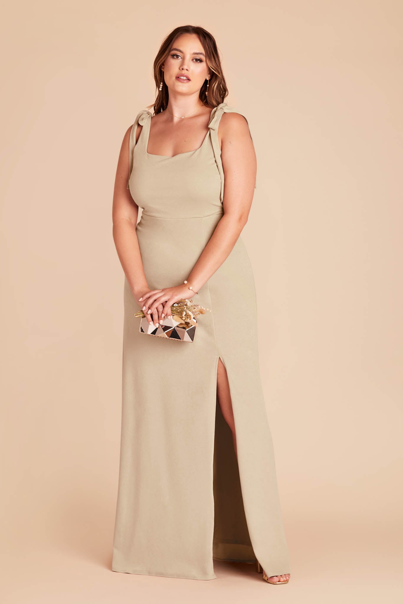 Neutral Champagne Alex Convertible Dress by Birdy Grey