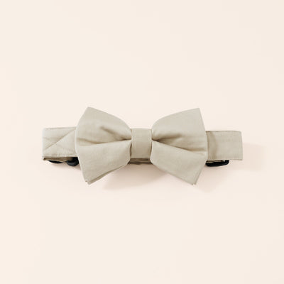 Sadie Dog Bow Tie Collar - Neutral Champagne