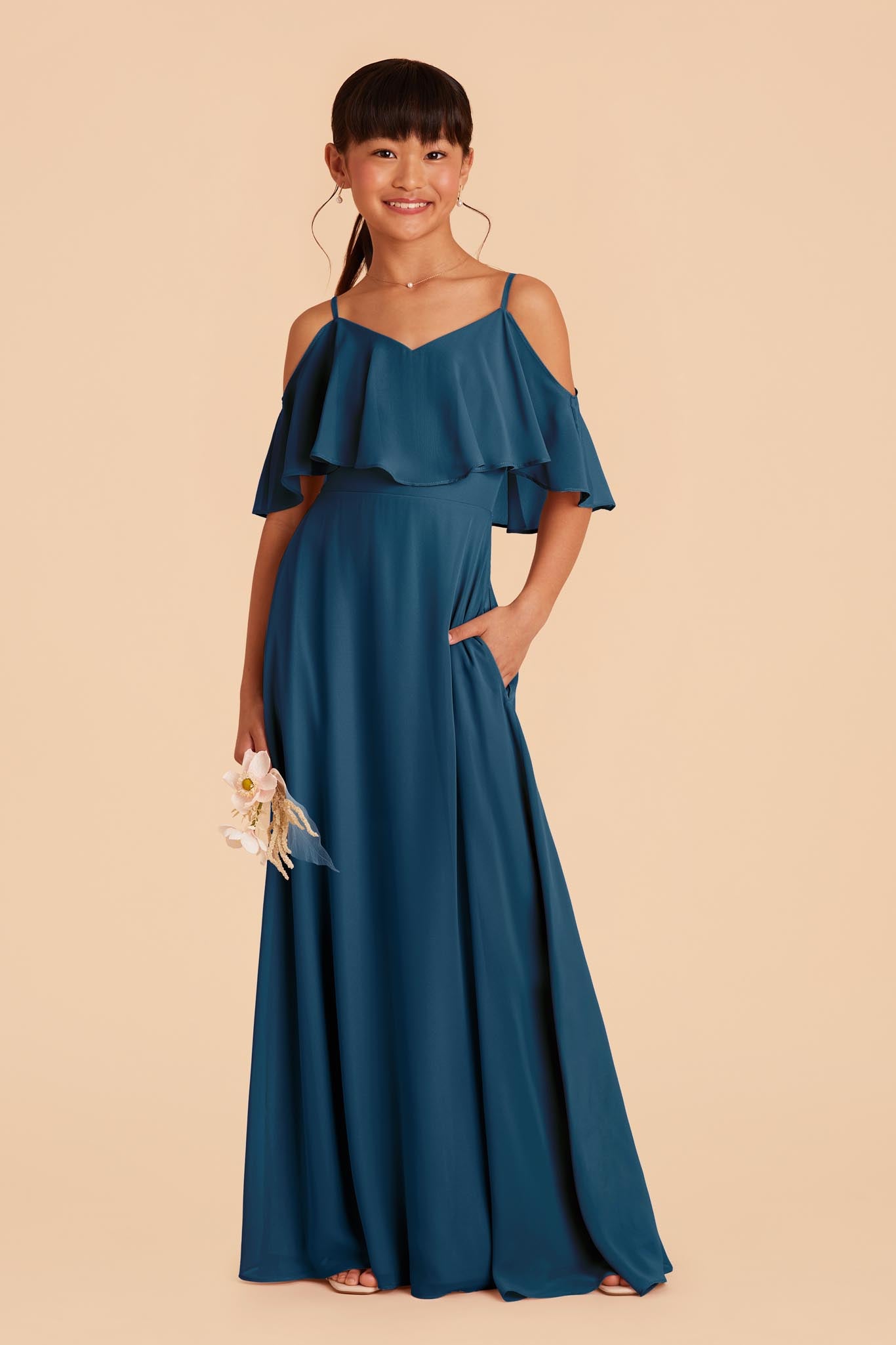 Ocean Blue Janie Convertible Junior Dress by Birdy Grey
