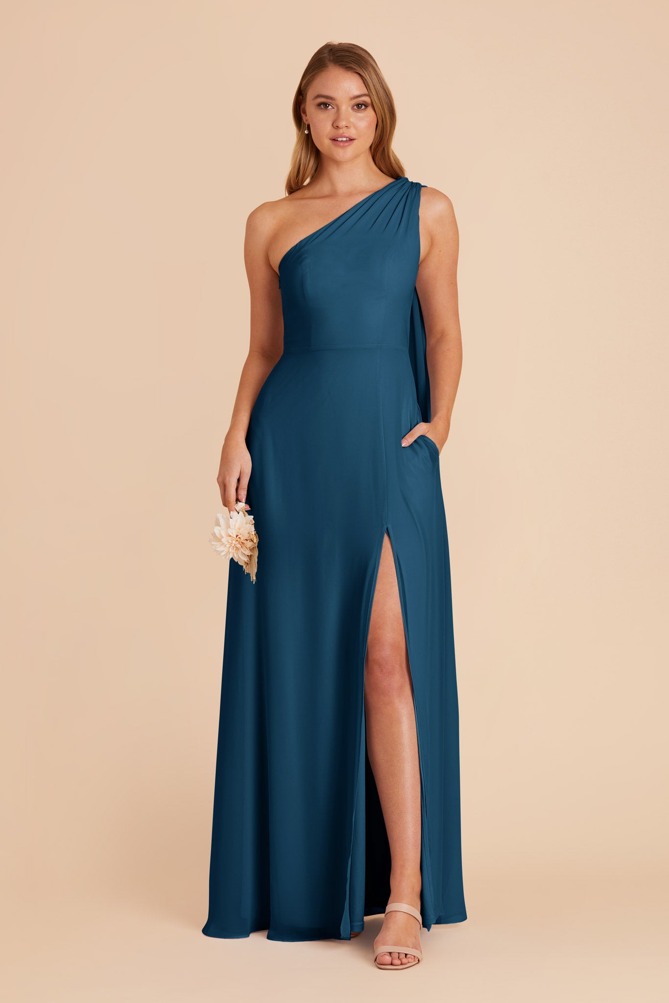 Ocean Blue Melissa Chiffon Dress by Birdy Grey