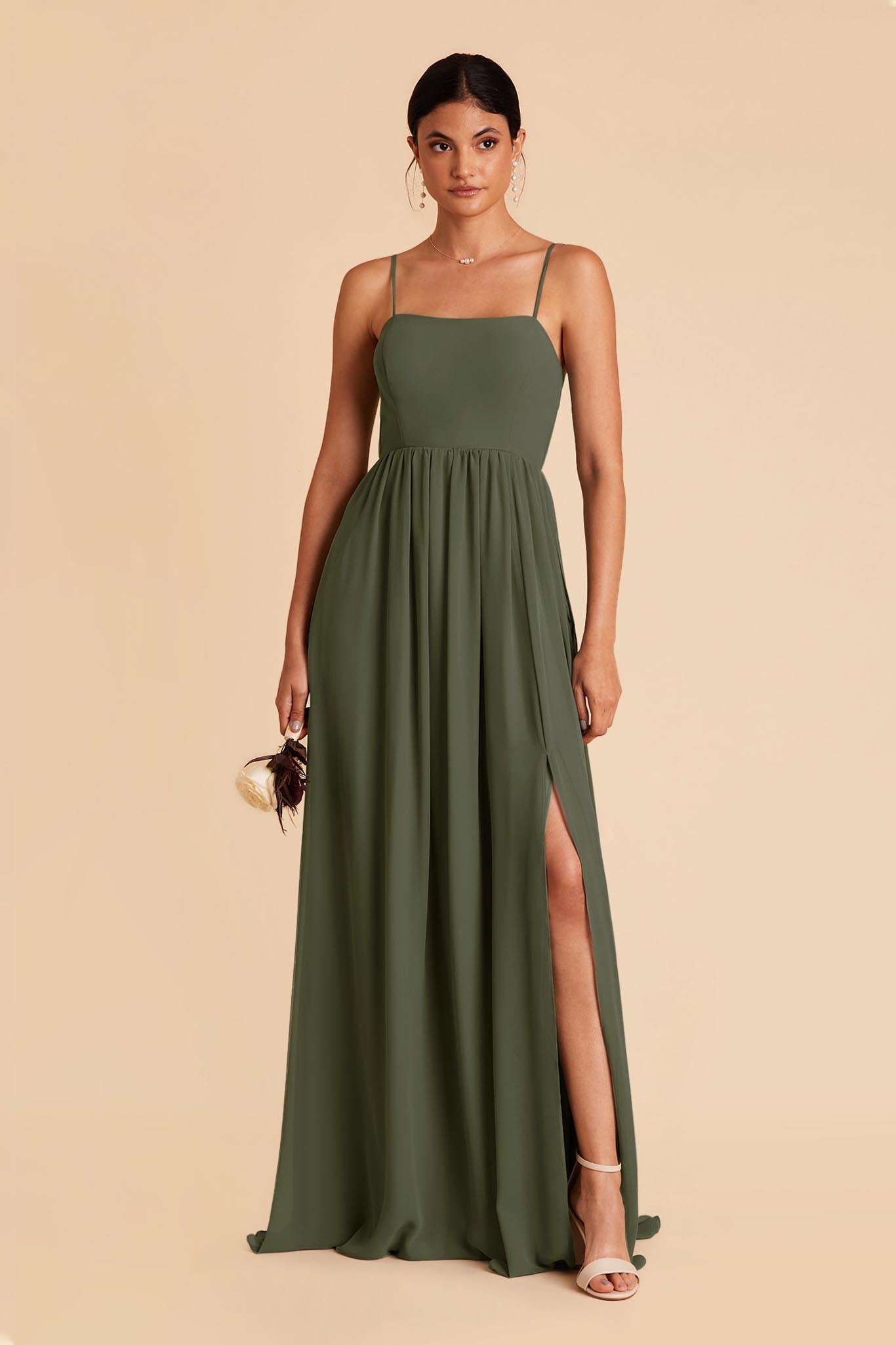 Olive August Convertible Dress by Birdy Grey
