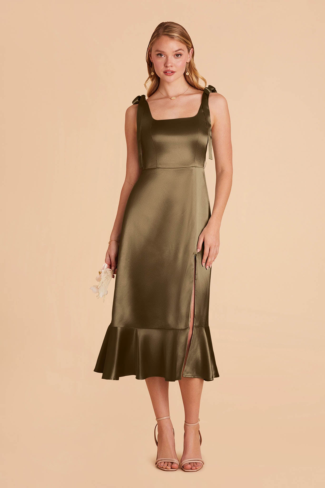 Olive Eugenia Convertible Midi Dress by Birdy Grey