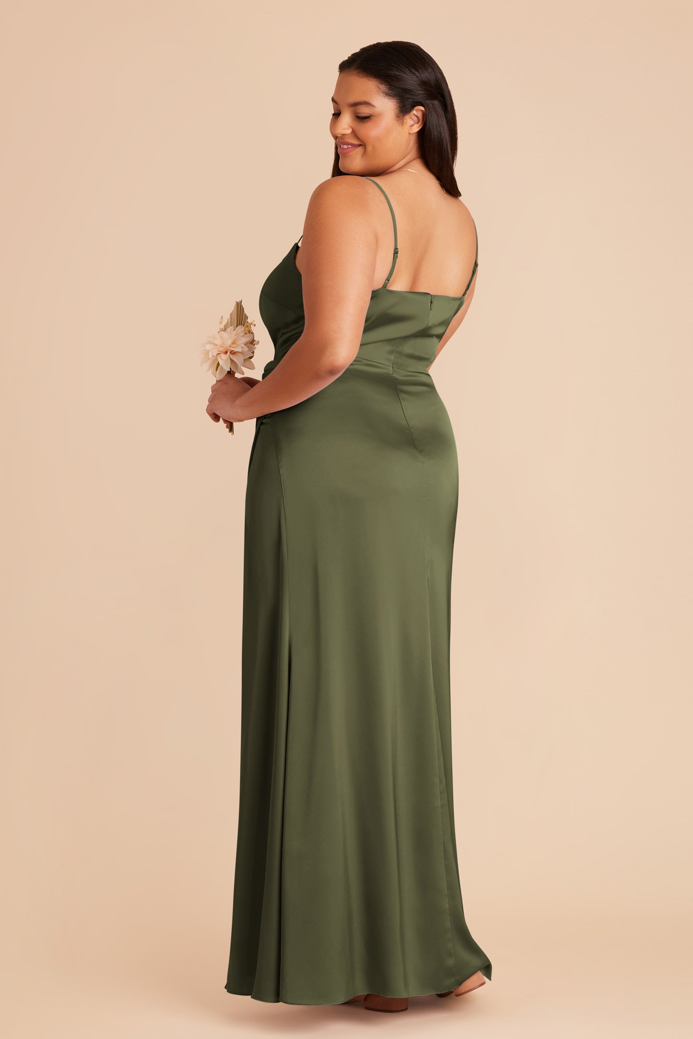 Olive Jennifer Matte Satin Dress by Birdy Grey