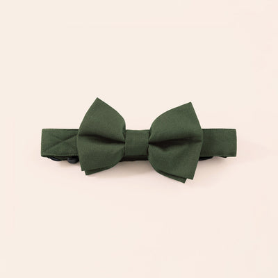 Sadie Dog Bow Tie Collar - Olive