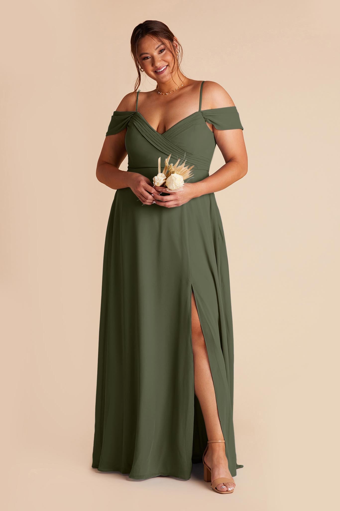Buy Olive green Dresses for Women by Moomaya Online | Ajio.com