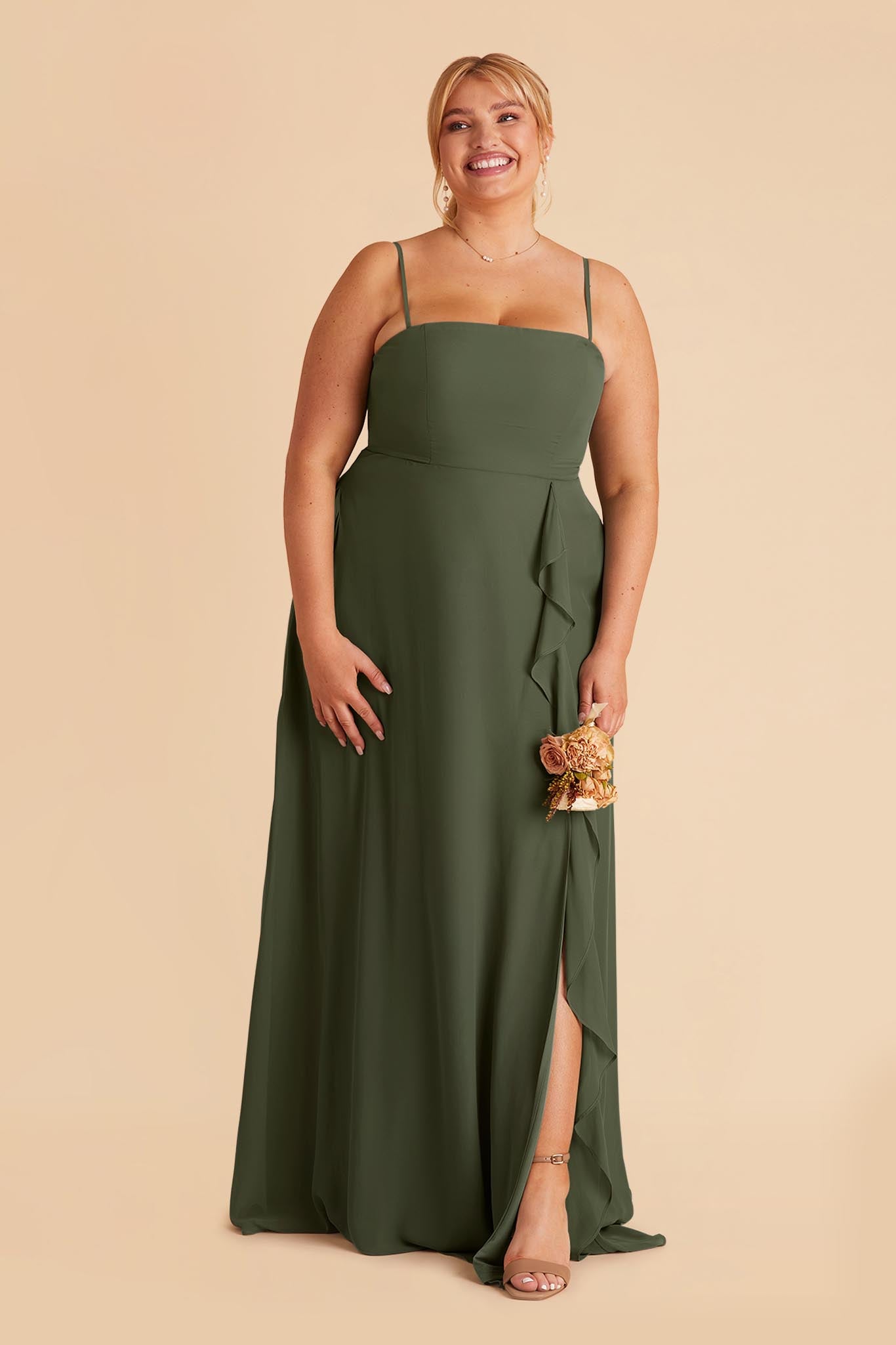 Winnie Convertible Chiffon Dress - Olive