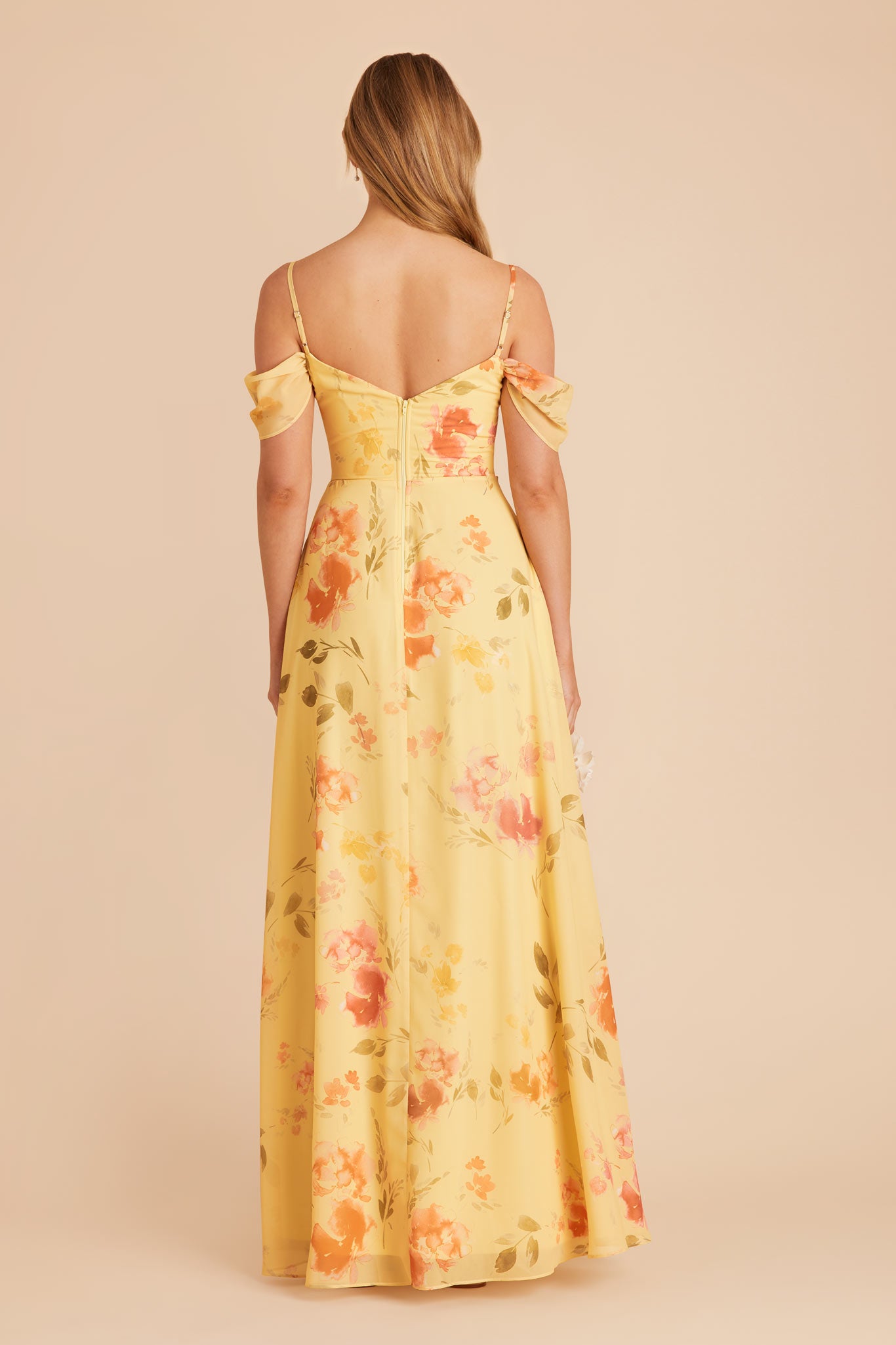 Pale Yellow Rococo Floral Devin Convertible Dress by Birdy Grey
