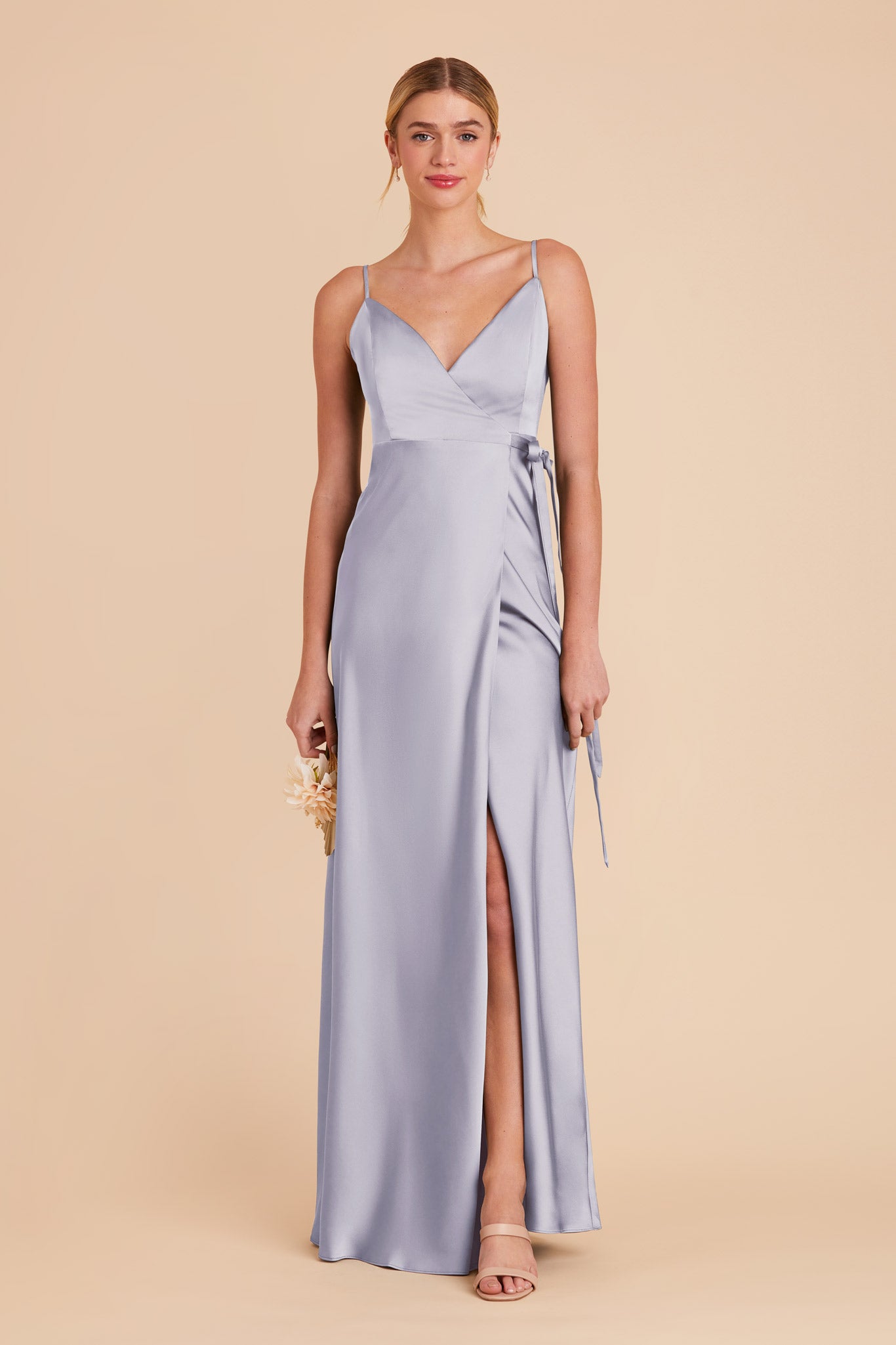 Cindy Dress in Satin Neutral Champagne
