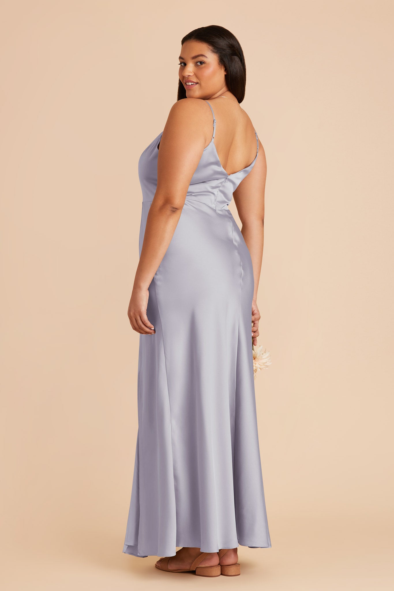 Periwinkle Blue Jay Matte Satin Dress by Birdy Grey