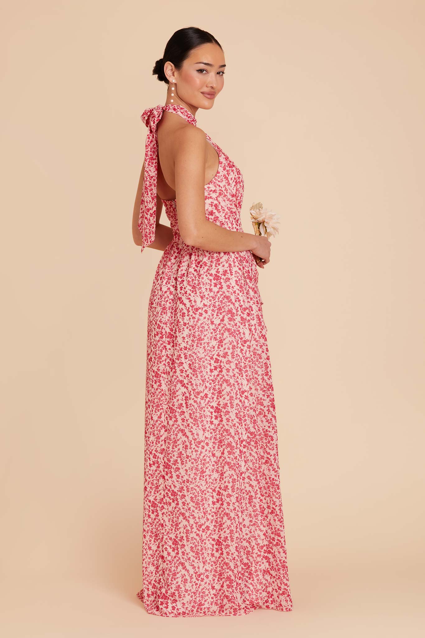 Pink Dreamy Ditsy Joyce Chiffon Dress by Birdy Grey