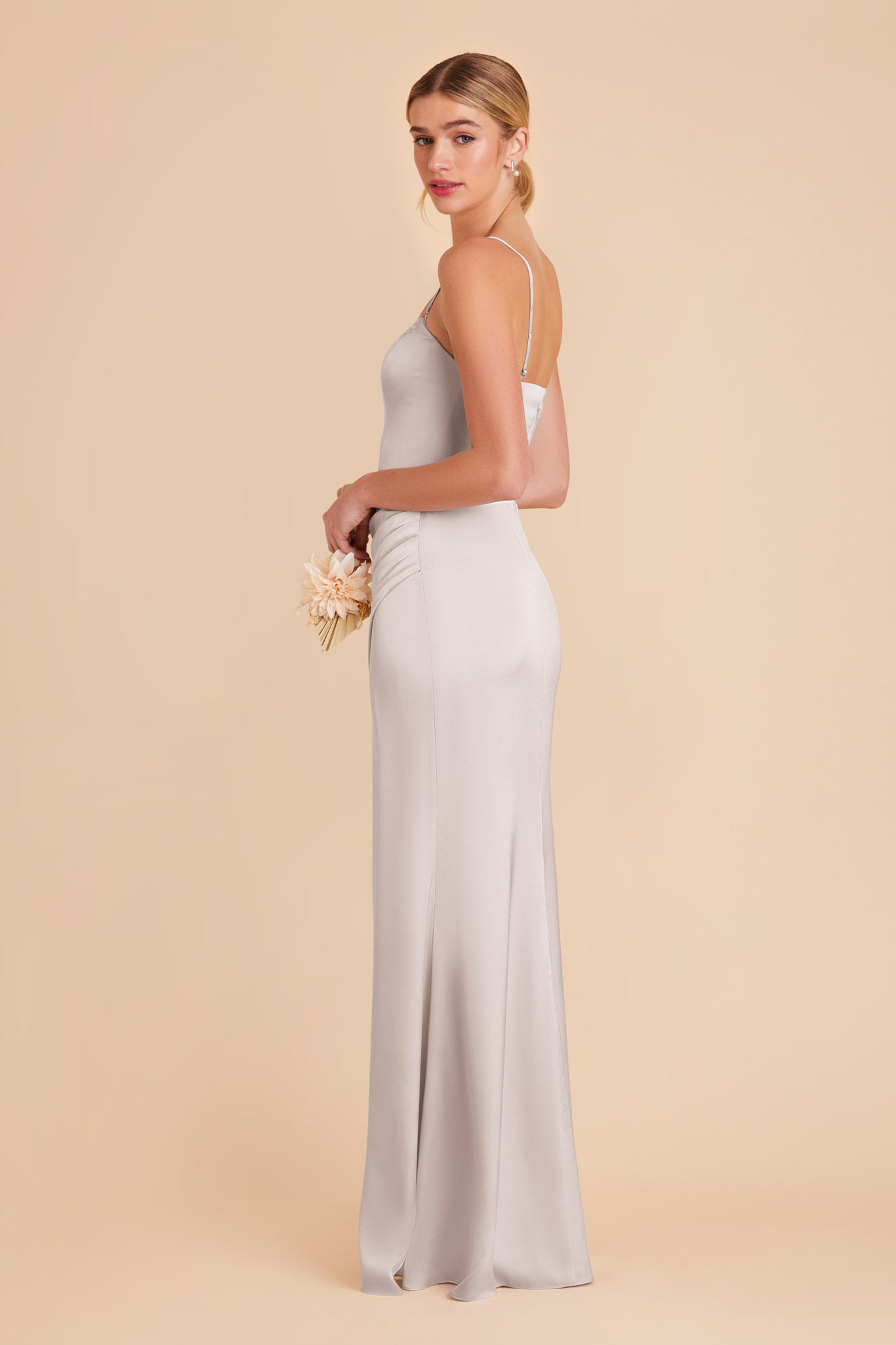 Platinum Anne Matte Satin Dress by Birdy Grey