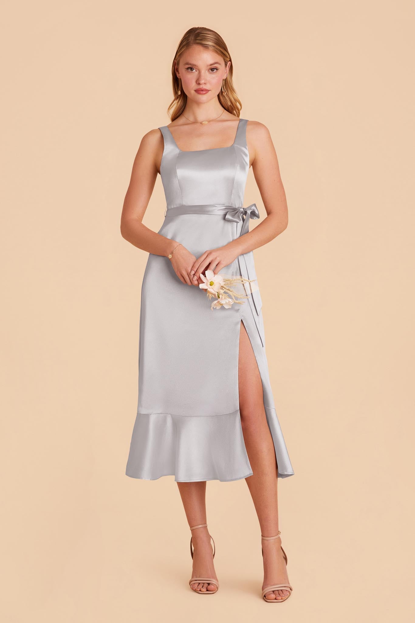 Platinum Eugenia Convertible Midi Dress by Birdy Grey
