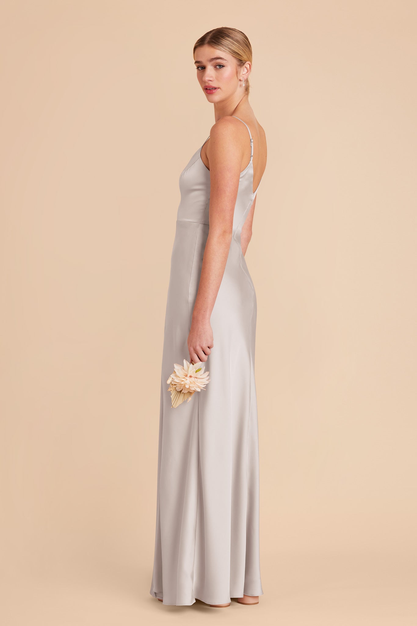 Platinum Jay Matte Satin Dress by Birdy Grey