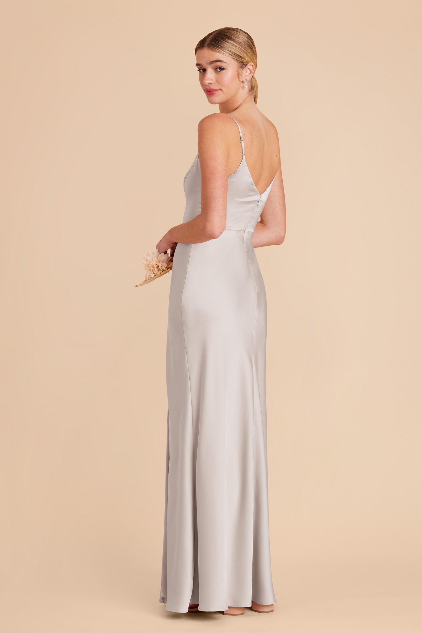 Platinum Jay Matte Satin Dress by Birdy Grey