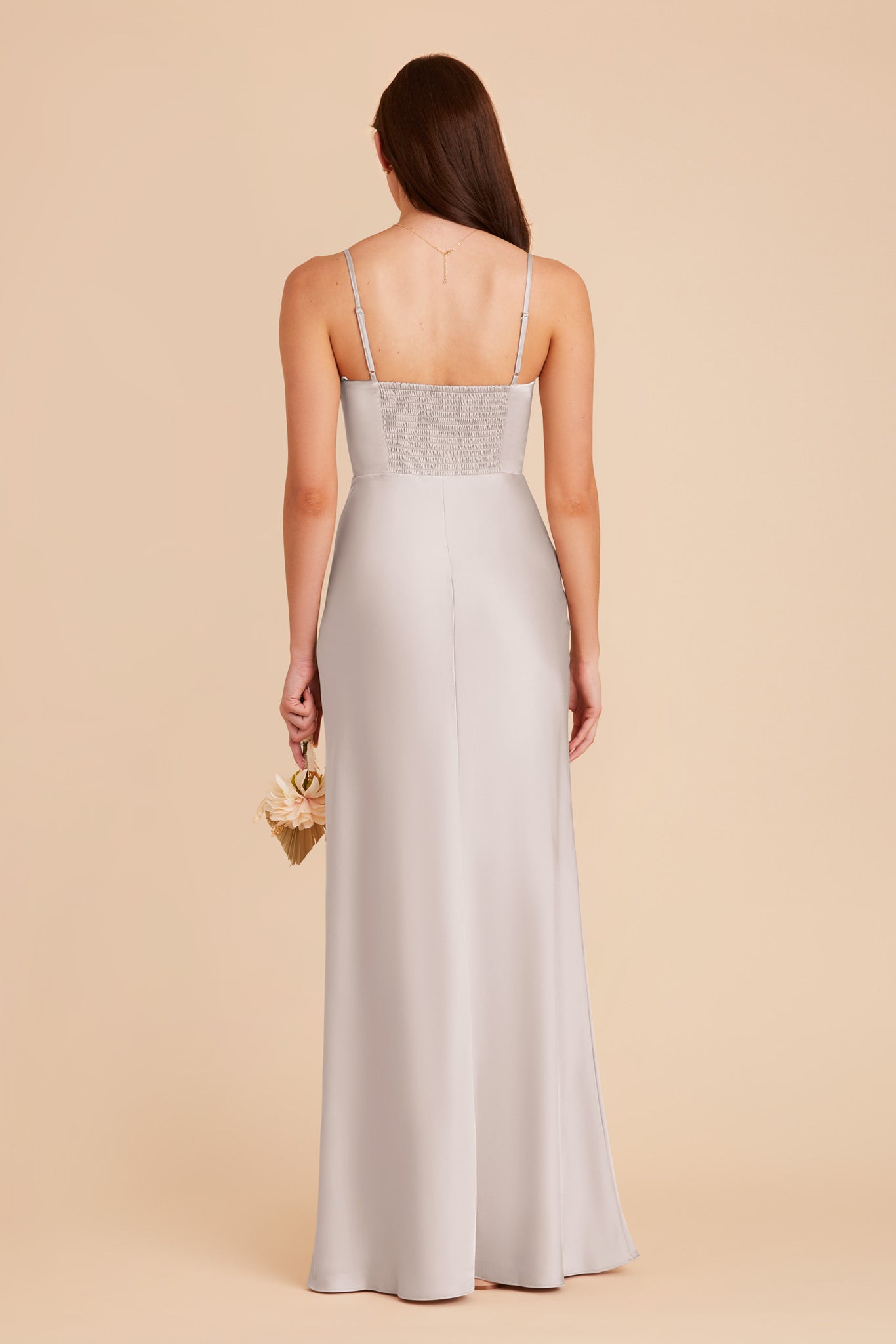 Platinum Jessica Matte Satin Dress by Birdy Grey