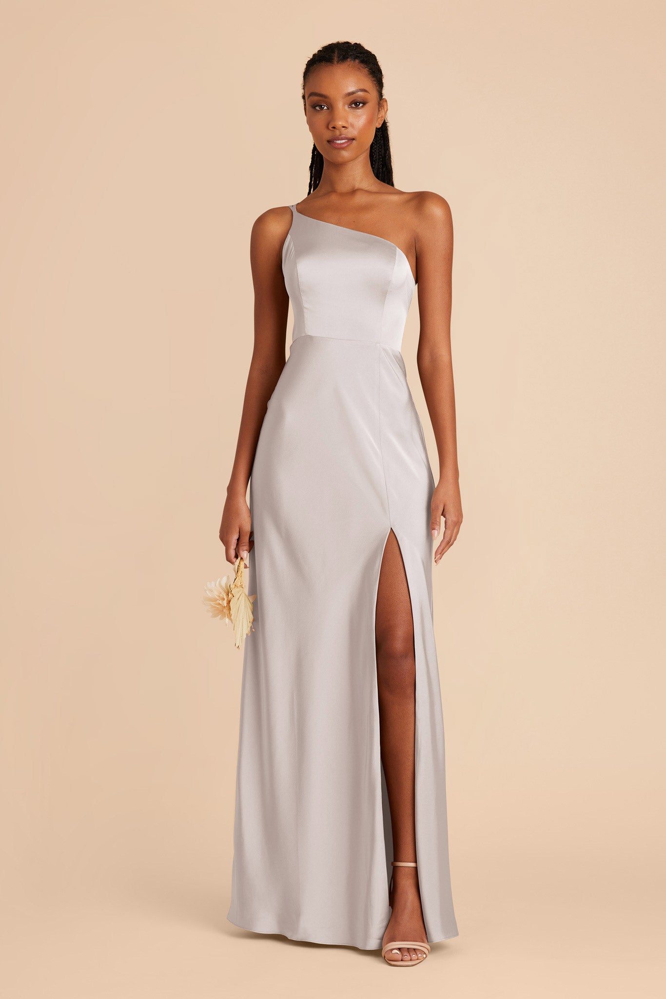 Platinum Kensie Matte Satin Dress by Birdy Grey